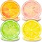Tutti Fruity, Citrus Fruit Party Plates with Gold Foil Details for Summer Celebrations (9 In, 48 Pack)